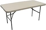 Outdoor Living : 30''W x 60''L Plastic Bi-Fold Folding Table [DAD-YCZ-152Z-GG]