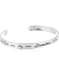 Sterling Silver "Grandma Between Earth and Sky Above, Nothing Can Match Your Love" Cuff Bracelet