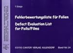 Fehlerbewertungsliste f�r Folien, m....