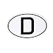 D-Schild, gro�, PVC-Klebeschild Ma�e: 171 x 115 mm