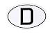 Produkt-Bild: D-Schild, gro&szlig;, PVC-Klebeschild Ma&szlig;e: 171 x 115 mm