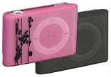 CASE LOGIC ISS-1-PG IPOD SHUFFLE SILICONE CASE, 2 PK (PINK/DARK GRAY)