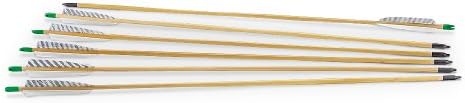 6 Poplar Hardwood Arrows, 45-50 LB