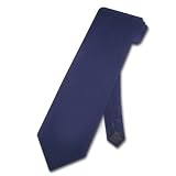 Antonio Ricci SILK NeckTie NAVY BLUE Crepe de Chine Men's Neck Tie