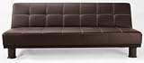 3er-Sofa Couch Schlafsofa Melbourne Napalon-Leder ~ schwarz 3er-Sofa Couch Schlafsofa Melbourne Napalon-Leder ~ schwarz