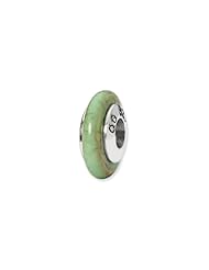 Sterling Silver Green Maganasite Stone Charm