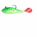 1 Gummifisch Shad montiert grün mit Punkt 40g