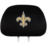 NFL New Orleans Saints Logo Car Seat Head Rest Covers, Pair