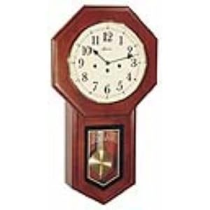 Keywound Cherry Schoolhouse Wall Clock 8130-K by Loricron Clocks