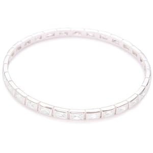 Cubic Zirconia by Kenneth Jay Lane Baguette And Marquis Bangle