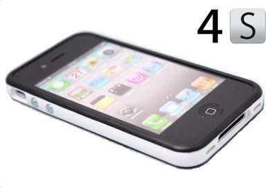 White and Black Premium Bumper Case for Apple iPhone 4S / 4 - (AT&T, Verizon, Sprint)