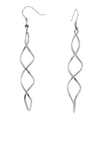 Sterling Silver Twist Drop Earrings