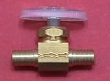 Brass Stop Valve for Polybutylene Tubing - PART# 18308- 1/2 BARB STR STOP VALVE PB ONLY