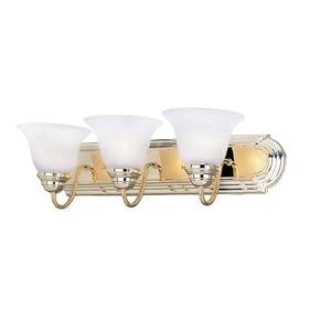 Casual Lighting 3-Light Vanity - Polished Brass/Satin Nickel by
