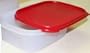 Tupperware Square 1 Modular Mates Storage Container with Passion Red Seal (5 cup capacity)