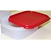 Tupperware Square 1 Modular Mates Storage Container with Passion Red Seal (5 cup capacity)