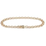 14k Yellow Gold 4mm Charm Bracelet, 7"