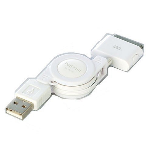バッファローコクヨサプライ Arvel USB巻取ケーブル ATYPE: iPod専用コネクタ 0.8M 白 CIPOD23WH
