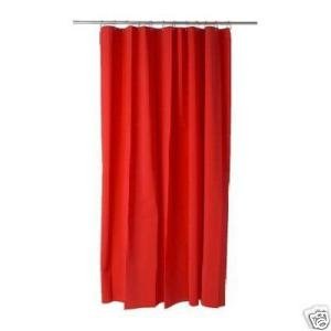 TEXTIL DUSCHVORHANG UNI ROT 180x200 INKL. RINGE 180 BREIT x 200 HOCH