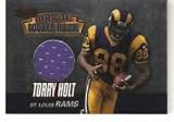 1999 Bowman's Best Rookie Locker Room Jerseys #RU5 Torry Holt - St. Louis Rams (Authentic Piece of Game Used Jersey) (Football Cards)