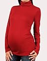 Motherhood Maternity: Long Sleeve Turtleneck Ruched Maternity Shirt