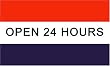 Open 24 Hours MESSAGE Flag - 3 foot by 5 foot Polyester (NEW)