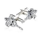 Mardi Gras New Orleans Mask Cufflinks Silver by Cuff-Daddy