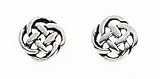 Celtic Knot Stud Earrings Sterling Silver Approx 6mm Across