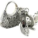 LovingtheBead &copy; 'Girls night Out' Bag And Shoe Charm bracelet will fit all wrists up to 20