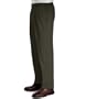 Wrinkle-Resistant Cotton Twill with Side Elastic Pleated Pants