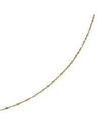 sterling silver yellow and rhodium plated 09" 2.9mm polish diamond cut singapore like two tone chain with lobster clasp 9 inches long