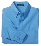 NEW Port Authority Signature - Yarn Dye Pattern Shirt Blue/White-L
