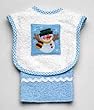 Baby's First Christmas Snowman Bib & Burpcloth