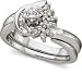1/4 ctw. Heart Shaped Bridal Ring in 14K White Gold