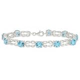 14 3 8 Carat Blue Topaz Sterling Silver Bracelet
