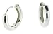Jewelry : High Polished Sterling Silver Huggies Earrings "Round Shape" (3/4"X1/8") (17mmx4mm)
