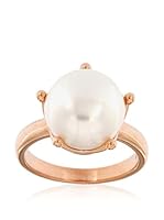 Perlaviva Anillo Polished W/ Crown Griffe & Pearl (Rosado)