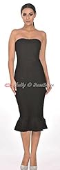 Petite Sexy Sophisticated Strapless Nylon/Rayon/Spandex Lace Illusion Bandage Dress/Bodycon Dress/Party Dress 
