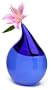 Incalmo Raindrop Vase: Sky Blue/Cobalt