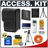 Deluxe Accessory Kit with Soft Leather Case + 4GB High Speed SDHC Card + Spare NP-40 Battery + Tripod + Cameta Bonus Accessory Kit for Casio Exilim EX-Z1050, EX-Z1080 & EX-Z1200 Digital Cameras
