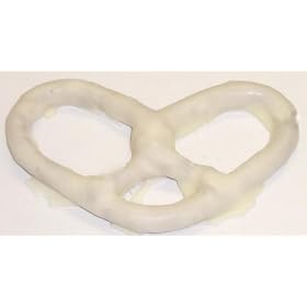 Scott's Cakes 1 lb. Double Dipped White Chocolate Covered Pretzels in a Decorative Small Tin
