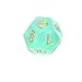 Chessex Borealis Light Green with gold d12 Dice