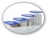 Tupperware Modular Mates Rectangle Set of Five. Red Seals