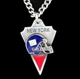 NFL Chain Necklace & Pewter Pendant - New York Giants
