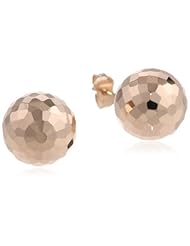 14k Gold D-Cut Ball Stud Earrings