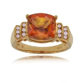 New Yellow Gold Ring w Twilight Mystic Topaz & Diamonds