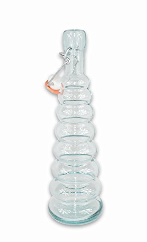 2dayShip Recycled Spanish Glass Swing Top Bottle, Bubble, 13 Ounce