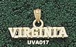Univ Of Virginia "Virginia" 3/16" Charm/Pendant