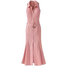 Snap-front belted dress