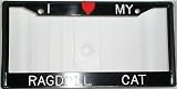 Black Plastic I Love My Ragdoll Cat Frame